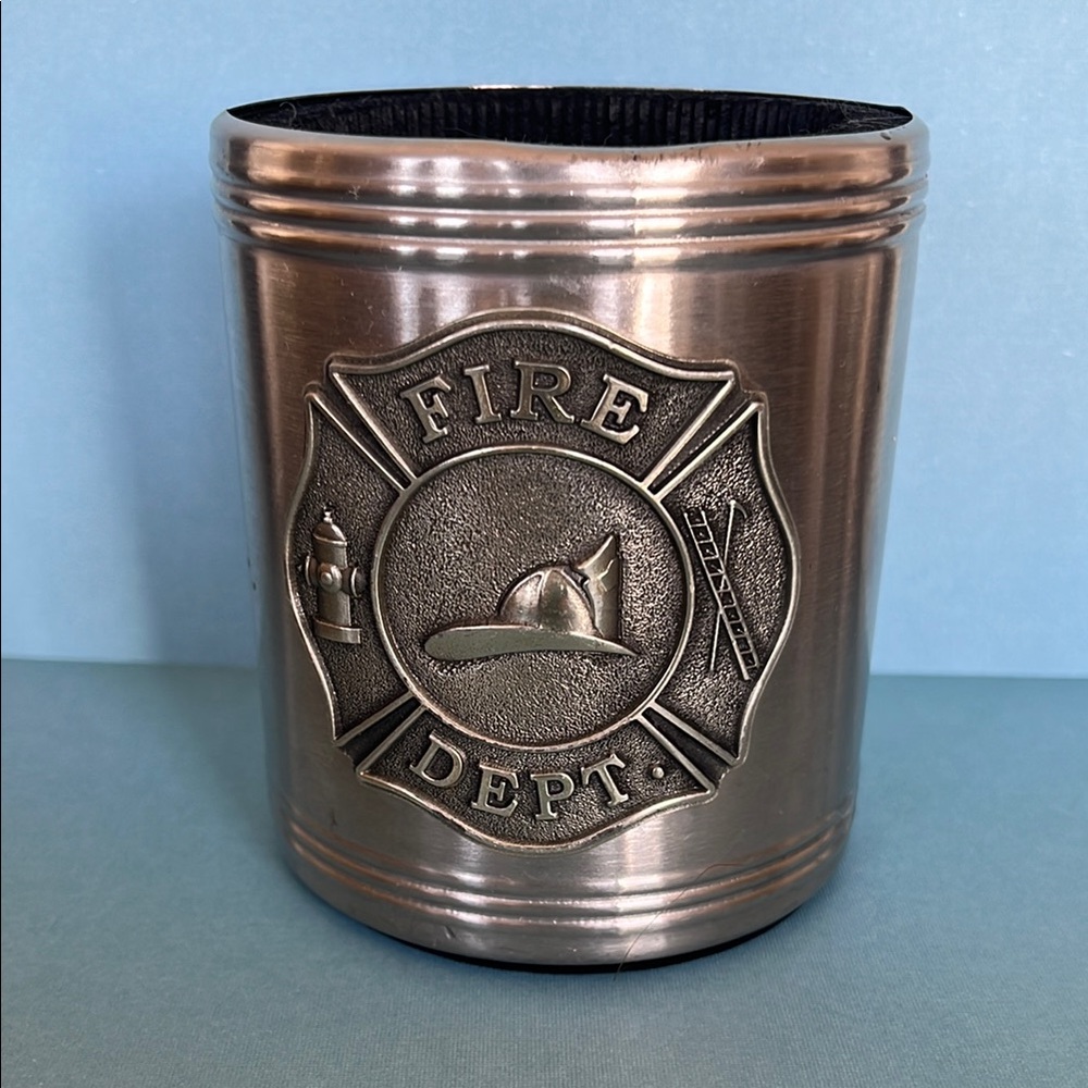 FIRE DEPARTMENT Silver Metal‎ Can Holder - Picture 2 of 8